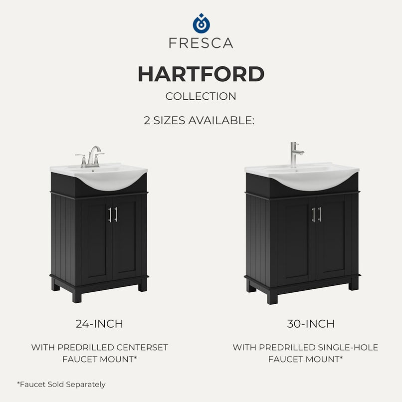 Hartford 30" Free Standing Single Basin Vanity Set with Cabinet and Ceramic Vanity Top - image 8