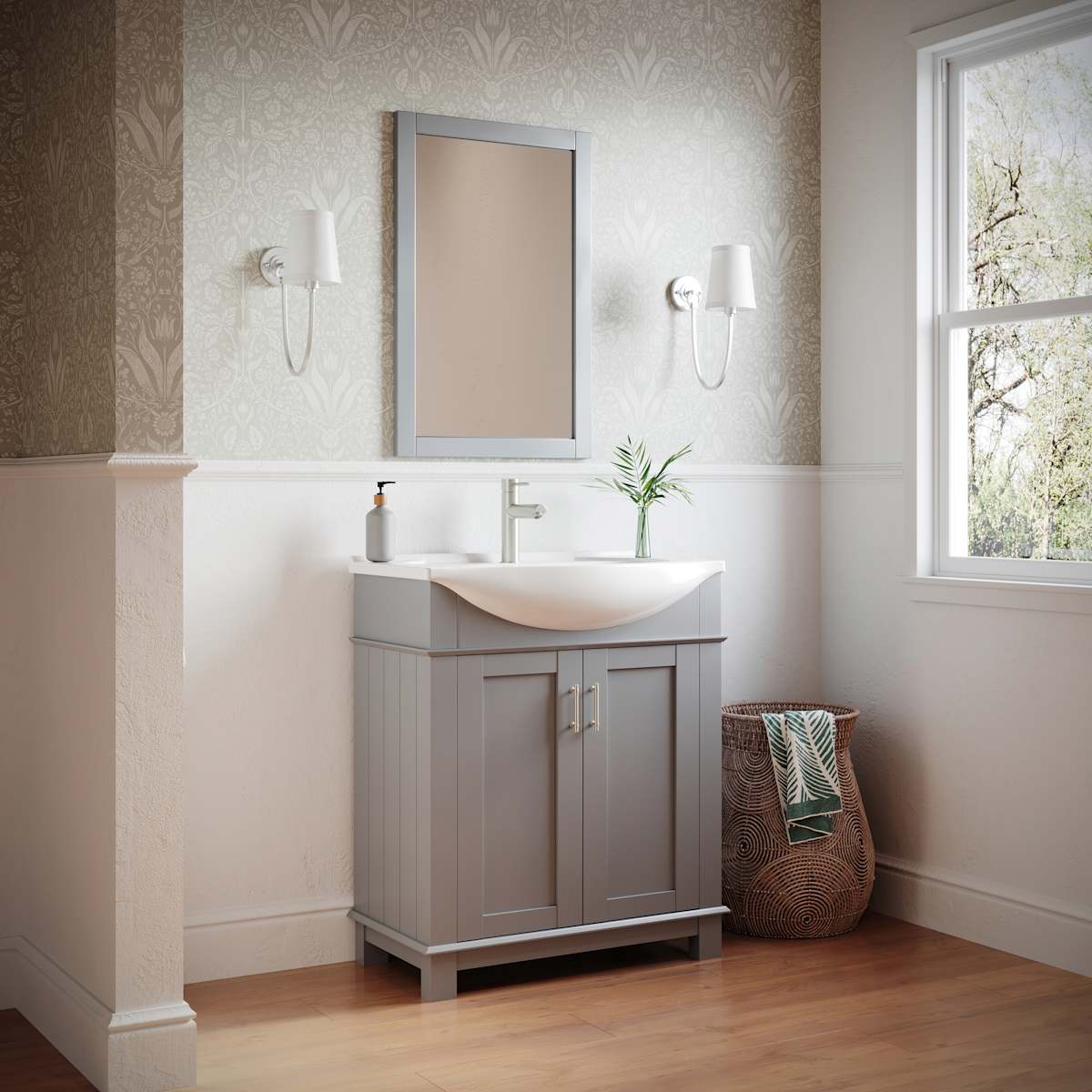 Hartford 30" Free Standing Single Basin Vanity Set with Cabinet and Ceramic Vanity Top