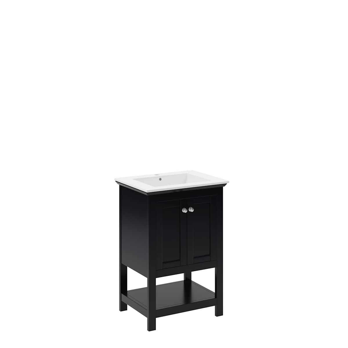 Manchester 24" Free Standing Single Basin Vanity Set with Cabinet and Ceramic Vanity Top