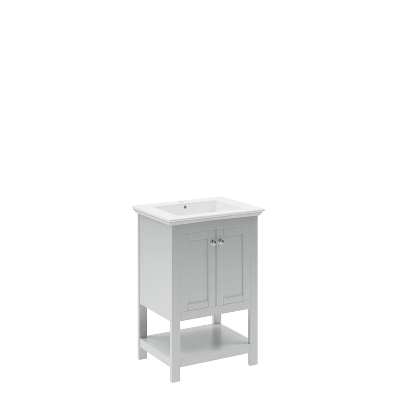 Manchester 24" Free Standing Single Basin Vanity Set with Cabinet and Ceramic Vanity Top - image 12