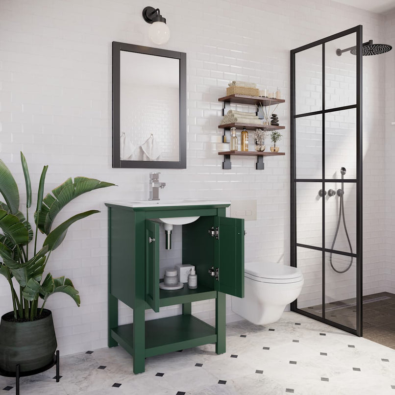 Manchester 24" Free Standing Single Basin Vanity Set with Cabinet and Ceramic Vanity Top - image 20