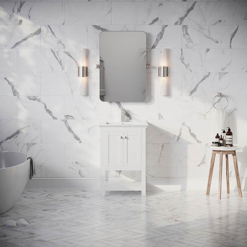 Manchester 24" Free Standing Single Basin Vanity Set with Cabinet and Ceramic Vanity Top - image 24