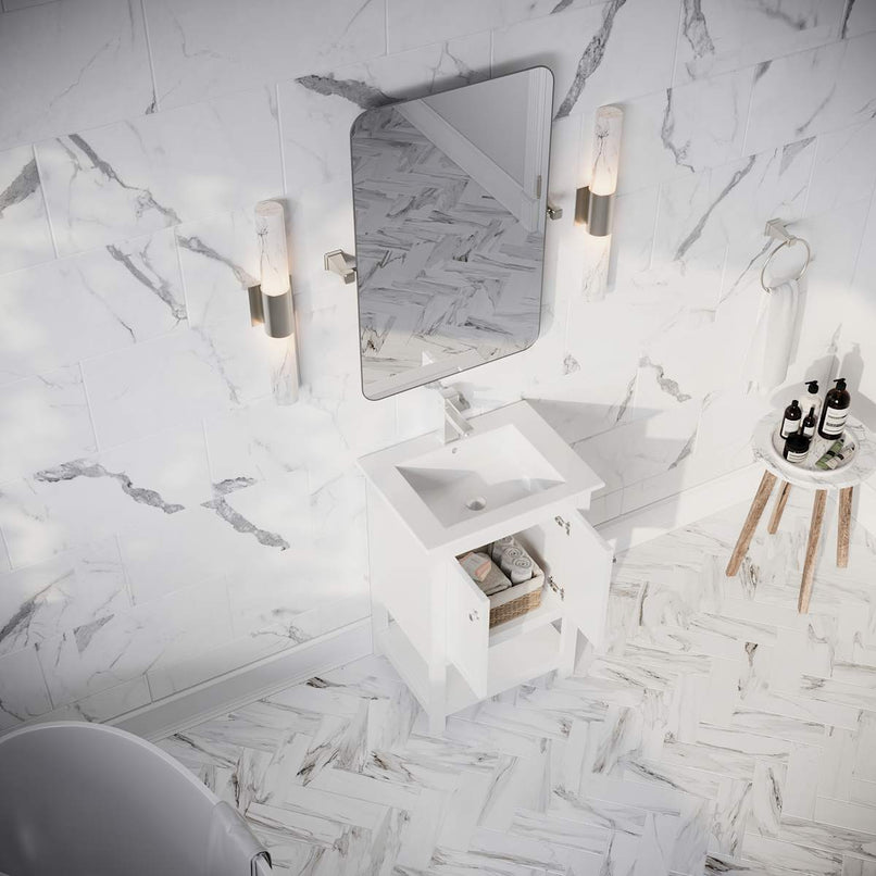 Manchester 24" Free Standing Single Basin Vanity Set with Cabinet and Ceramic Vanity Top - image 26