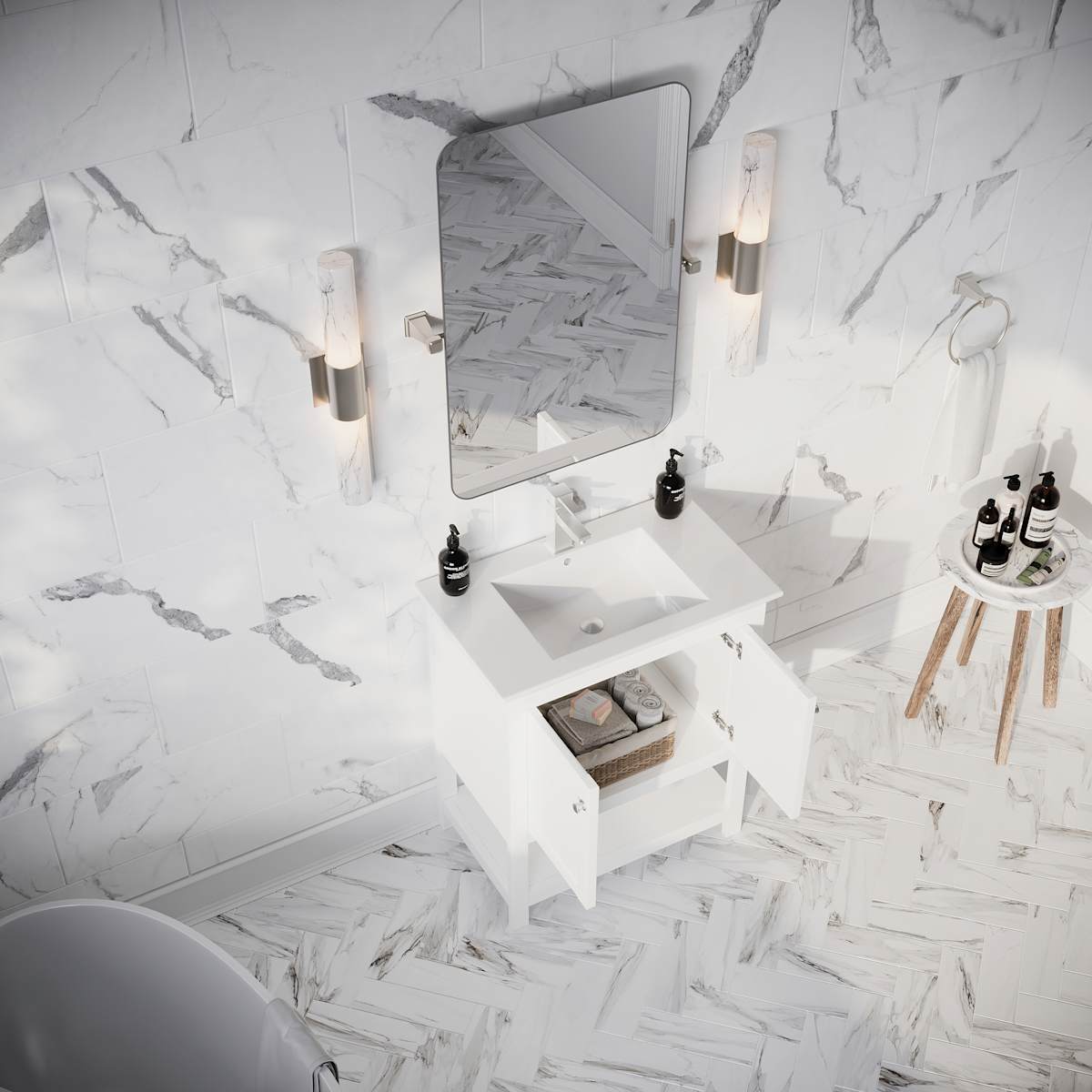 Manchester 30" Free Standing Single Basin Vanity Set with Cabinet and Ceramic Vanity Top - image 26