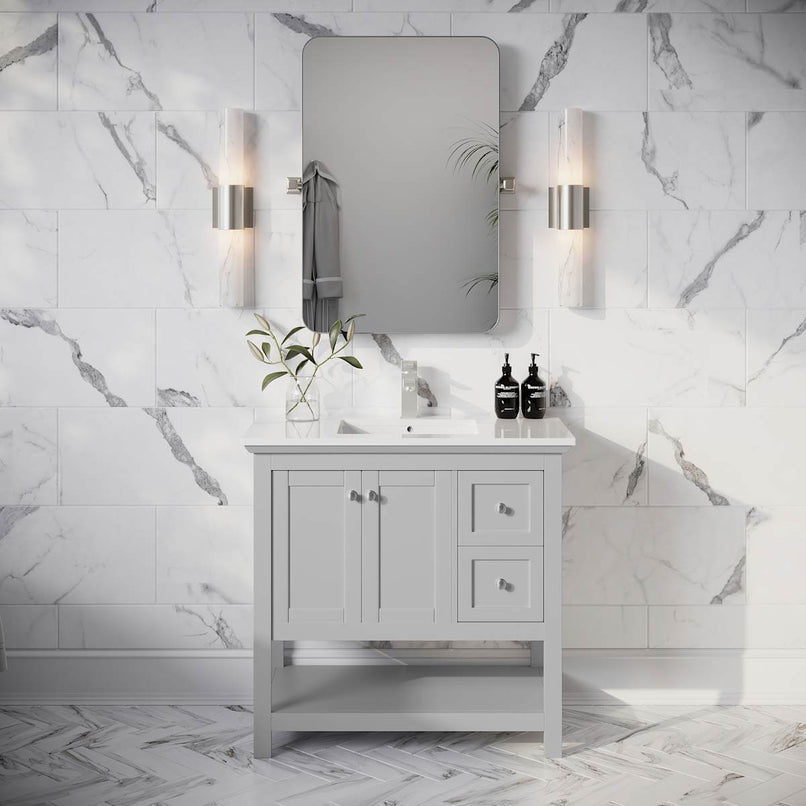 Manchester 36" Single Free Standing Vanity Cabinet - Less Vanity Top - image 15