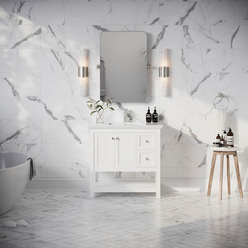 Manchester 36" Free Standing Single Basin Vanity Set with Cabinet and Quartz Vanity Top - image 19