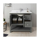 Manchester 42" Free Standing Single Basin Vanity Set with Cabinet and Quartz Vanity Top - image 7