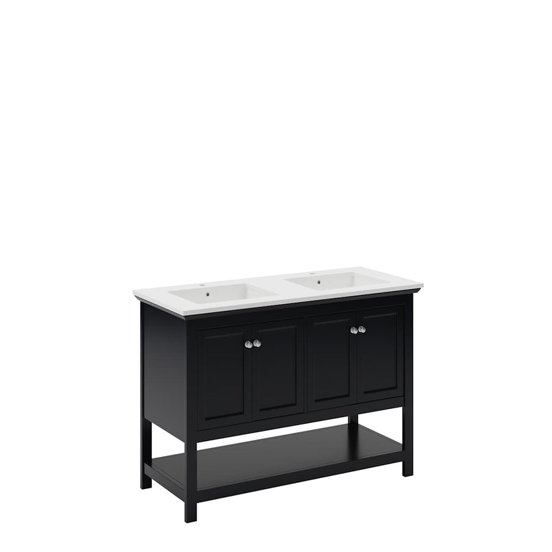 Manchester 48" Free Standing Double Basin Vanity Set with Cabinet and Quartz Vanity Top - image 2
