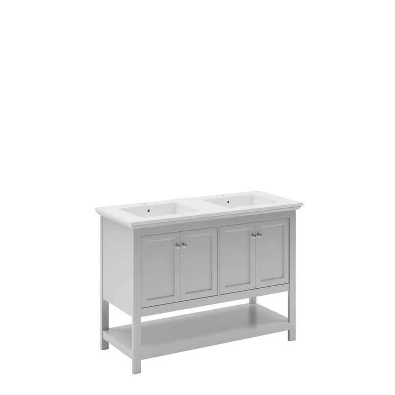 Manchester 48" Free Standing Double Basin Vanity Set with Cabinet and Quartz Vanity Top - image 12