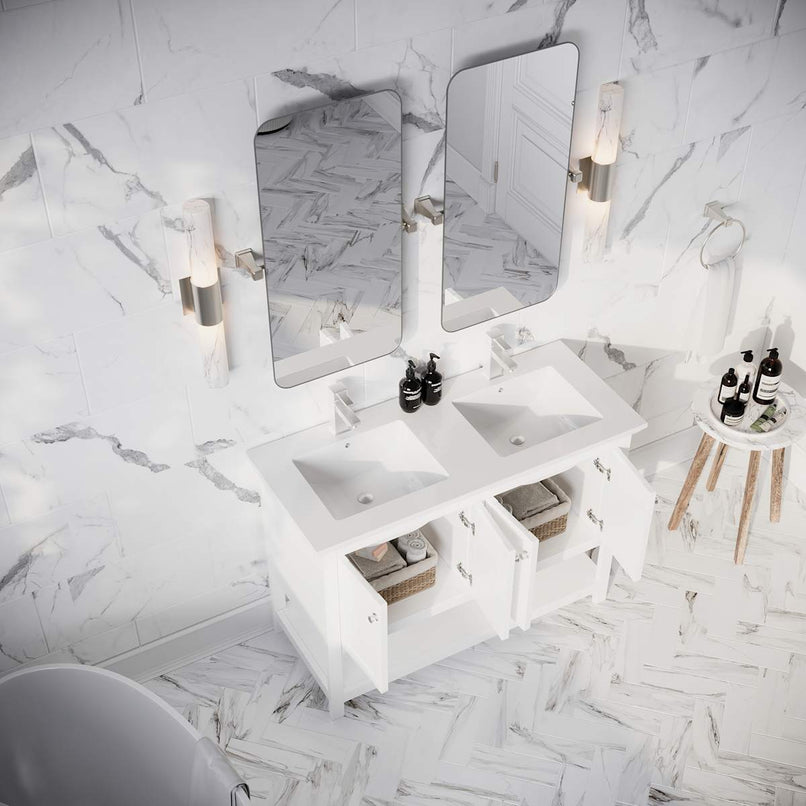 Manchester 48" Free Standing Double Basin Vanity Set with Cabinet and Quartz Vanity Top - image 21