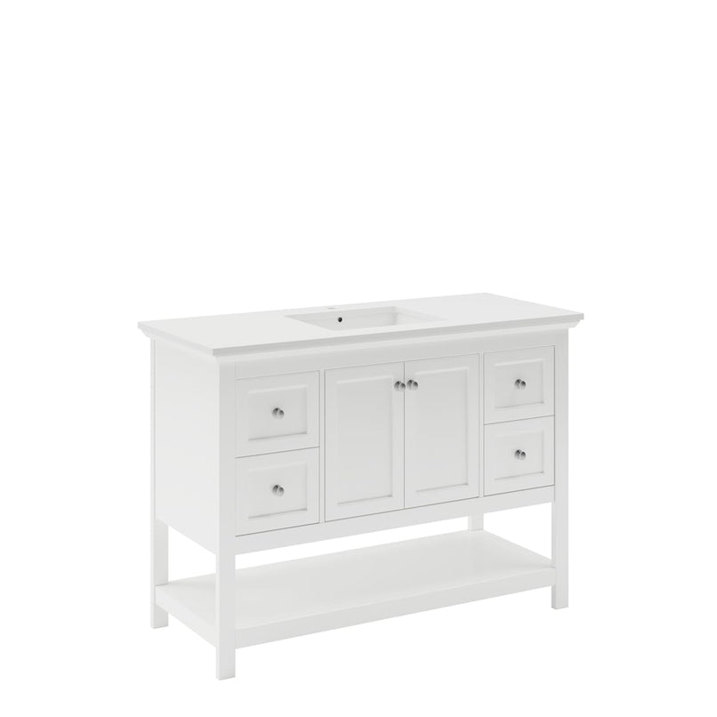 Manchester 48" Free Standing Single Basin Vanity Set with Cabinet and Quartz Vanity Top - image 17