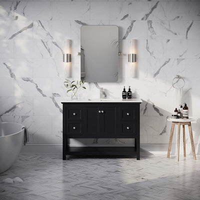 Manchester 48" Free Standing Single Basin Vanity Set with Cabinet and Quartz Vanity Top - image 1