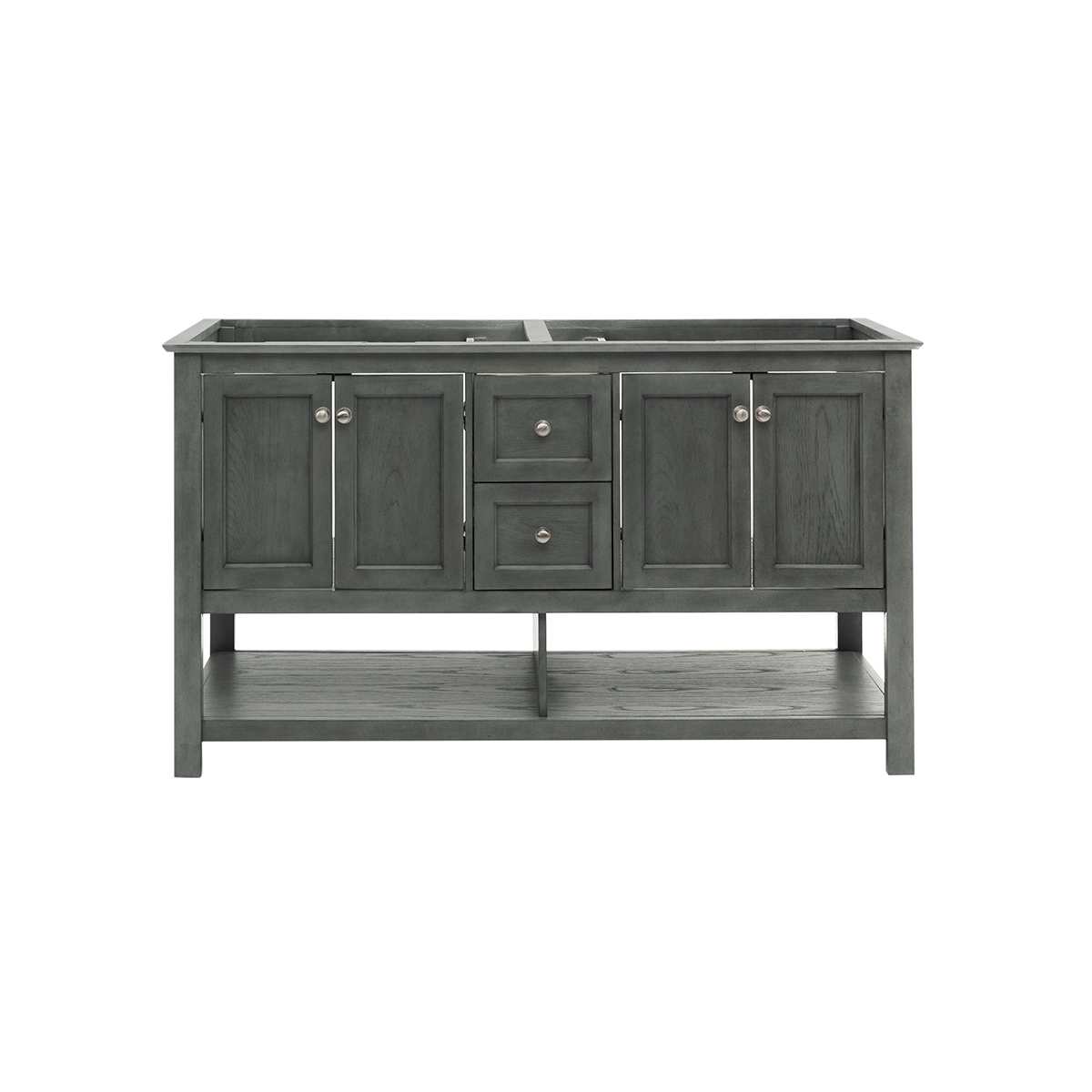 Manchester 60" Double Free Standing Vanity Cabinet - Less Vanity Top