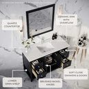 Manchester 72" Free Standing Double Basin Vanity Set with Cabinet and Quartz Vanity Top - image 9