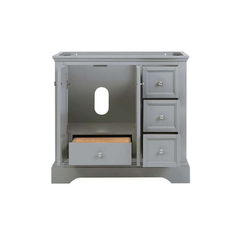 Windsor 36" Single Free Standing Manufactured Wood Vanity Cabinet Only - Less Vanity Top - image 4