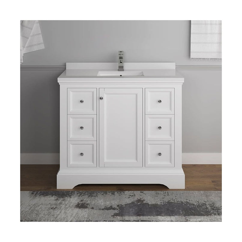 Windsor 40" Free Standing Single Basin Vanity Set with Cabinet and Quartz Vanity Top - image 6