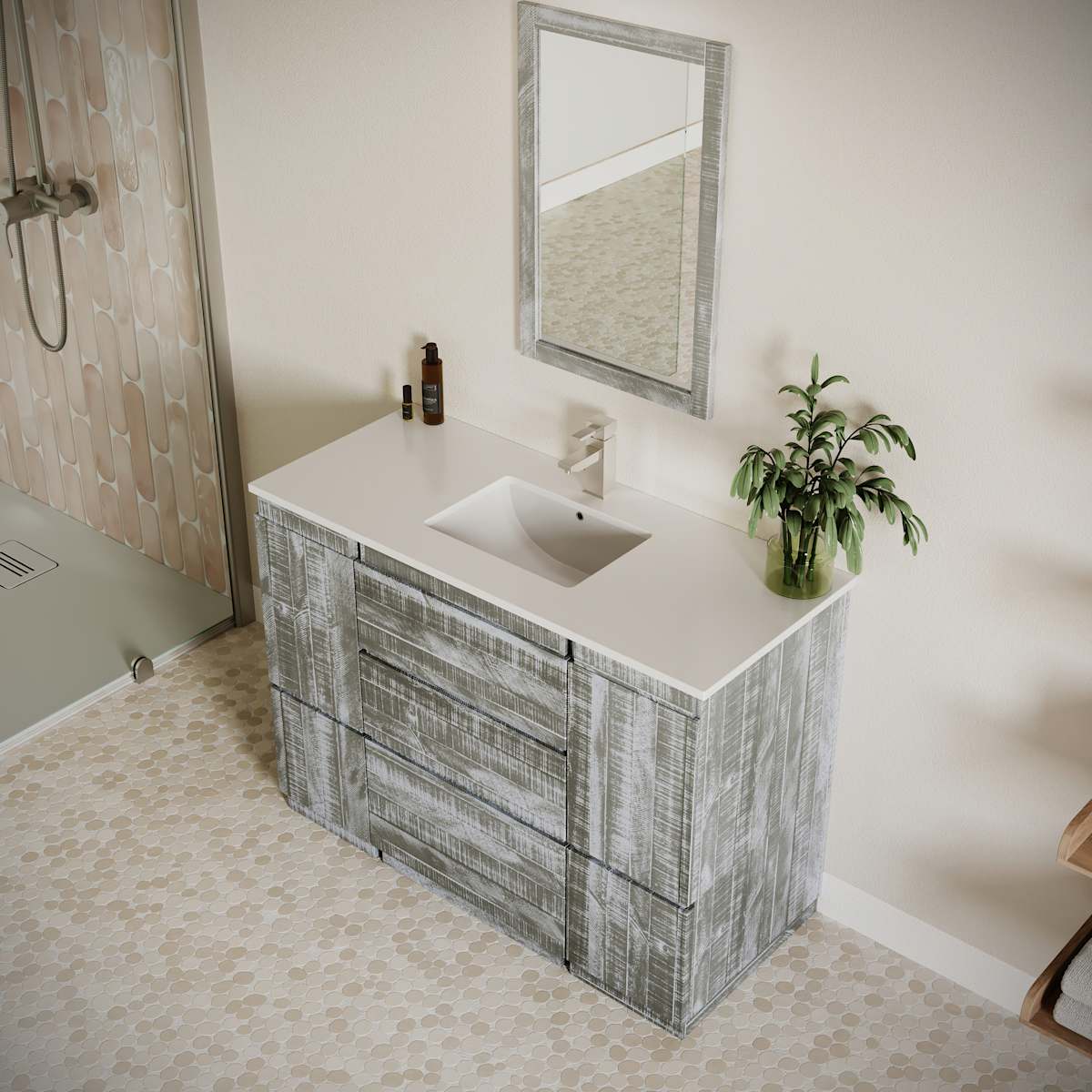 Formosa 48" Free Standing Single Basin Vanity Set with Cabinet and Quartz Vanity Top - image 16