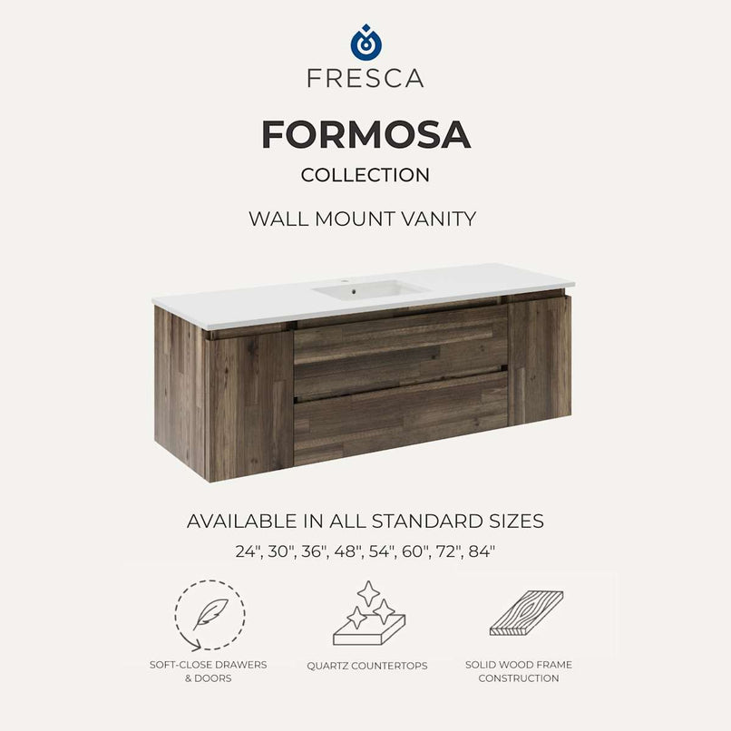 Formosa 54" Wall Mounted Single Basin Vanity Set with Cabinet and Quartz Vanity Top - image 6
