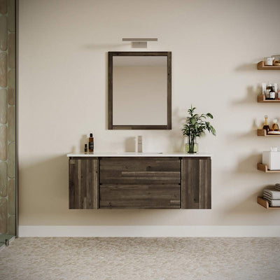 Formosa 54" Wall Mounted Single Basin Vanity Set with Cabinet and Quartz Vanity Top - image 1