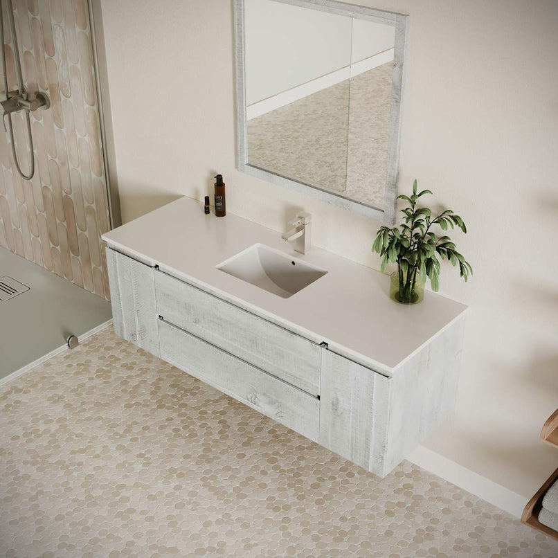 Formosa 60" Wall Mounted Single Basin Vanity Set with Cabinet and Quartz Vanity Top - image 16