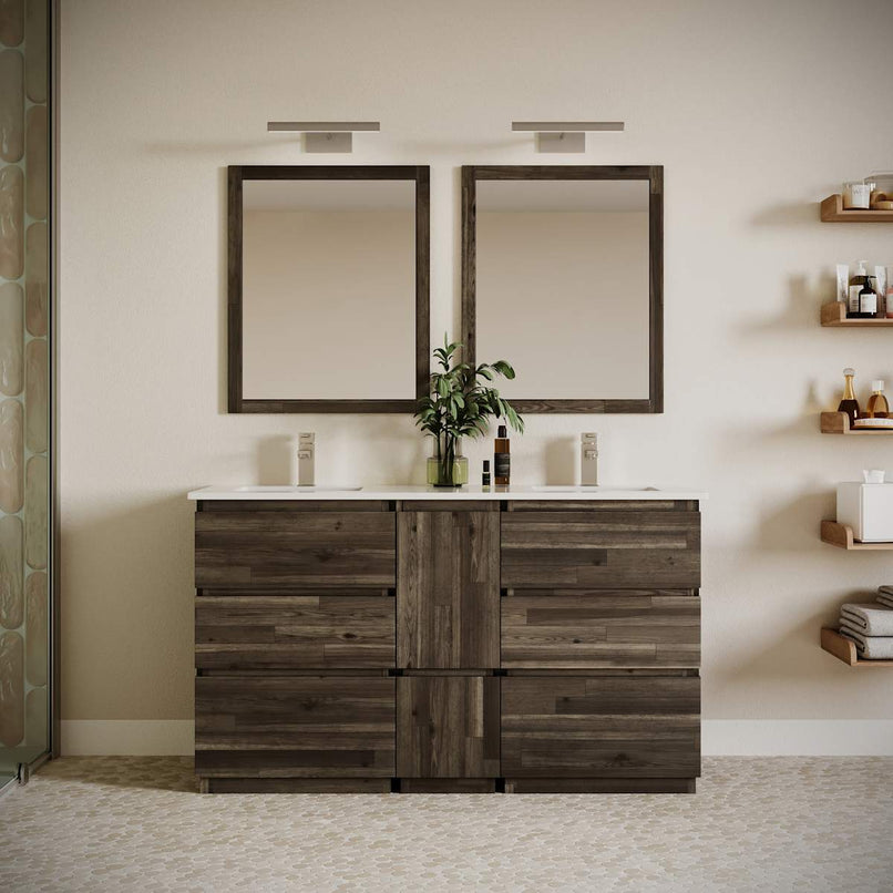 Formosa 58" Double Free Standing Vanity Cabinet - Less Vanity Top - image 6