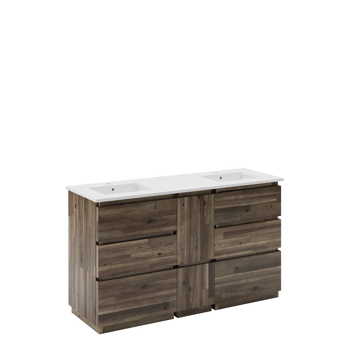 Formosa 60" Free Standing Double Basin Vanity Set with Cabinet and Quartz Vanity Top