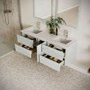 Formosa 60" Wall Mounted Double Basin Vanity Set with Cabinet and Quartz Vanity Top - image 15