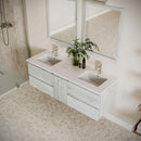 Formosa 60" Wall Mounted Double Basin Vanity Set with Cabinet and Quartz Vanity Top - image 16