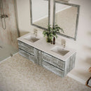 Formosa 60" Wall Mounted Double Basin Vanity Set with Cabinet and Quartz Vanity Top - image 23