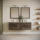 Formosa 60" Wall Mounted Double Basin Vanity Set with Cabinet and Quartz Vanity Top - image 1