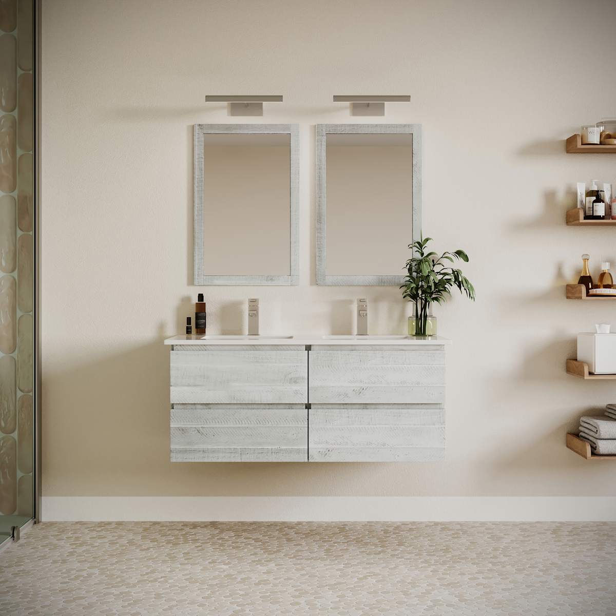 Formosa 46" Double Wall Mounted Vanity Cabinet - Less Vanity Top - image 17