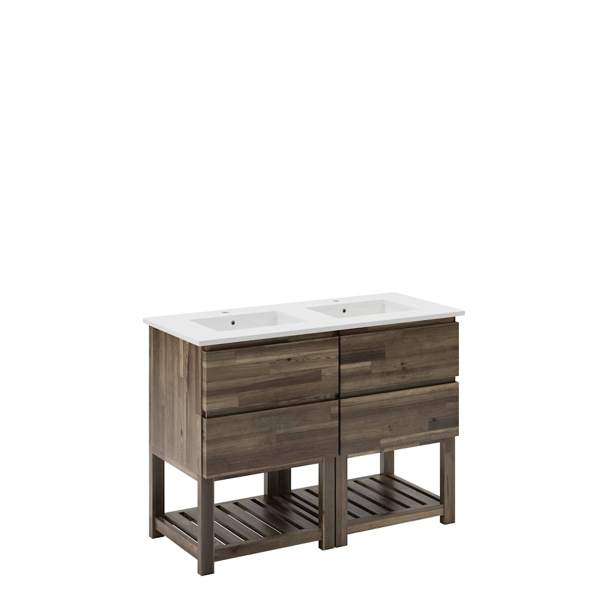 Formosa 48" Free Standing Double Basin Vanity Set with Cabinet and Quartz Vanity Top