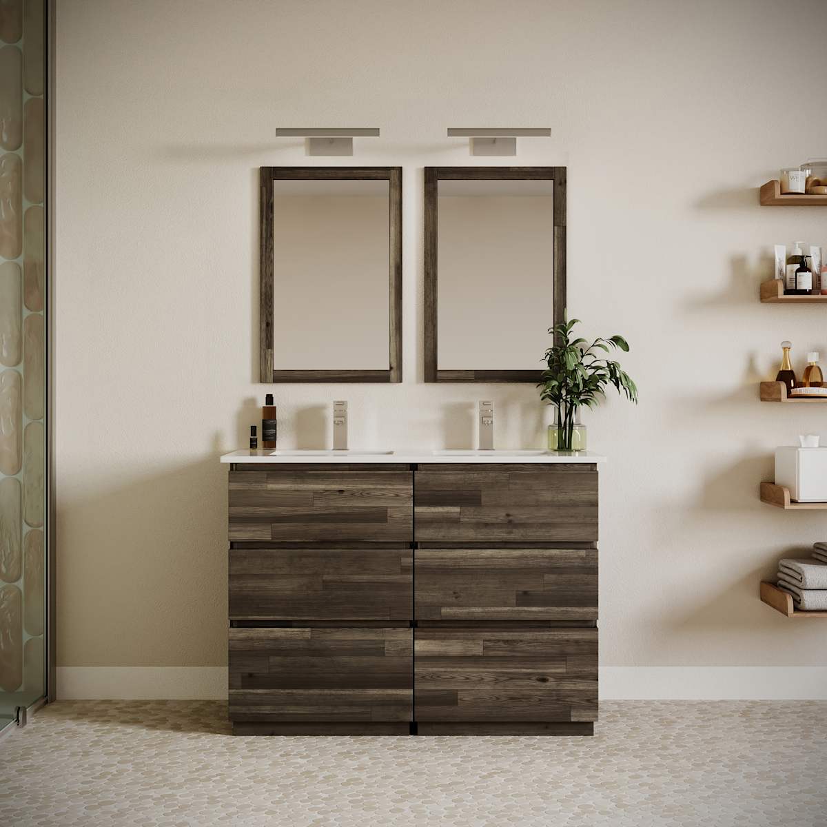 Formosa 48" Free Standing Double Basin Vanity Set with Cabinet and Quartz Vanity Top - image 1