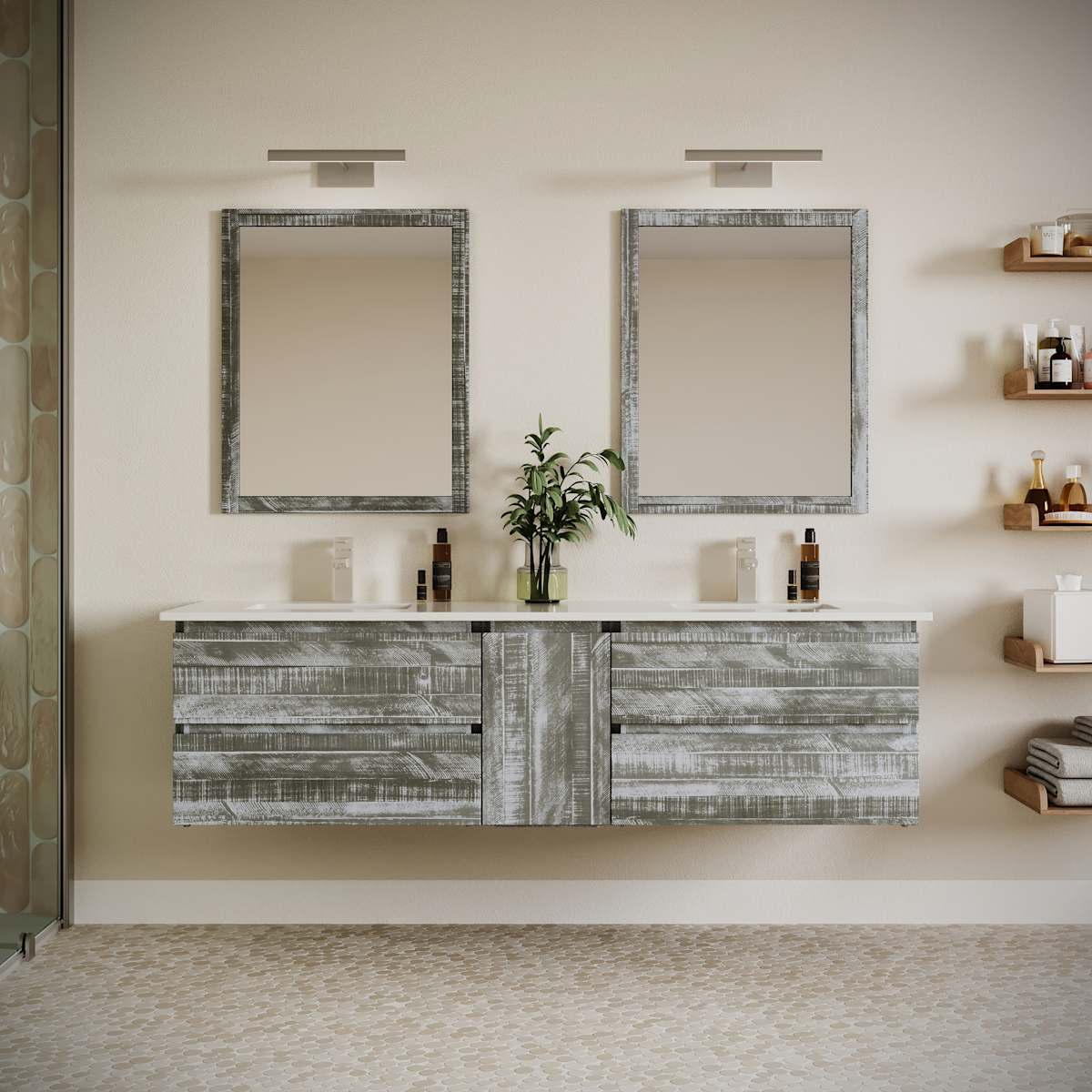 Formosa 70" Double Wall Mounted Vanity Cabinet - Less Vanity Top - image 29