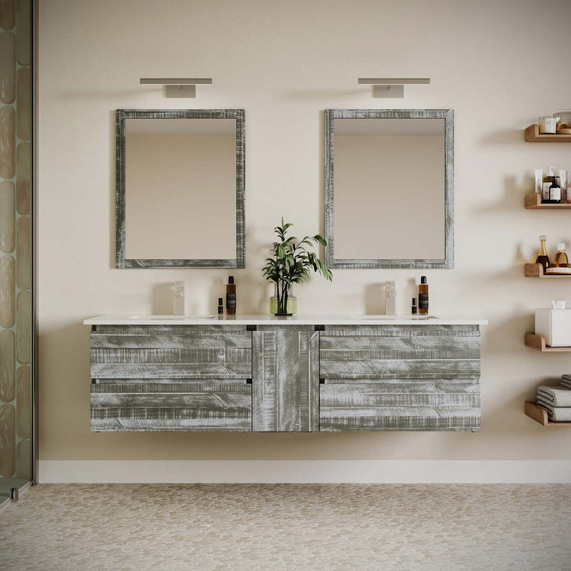 Formosa 70" Double Wall Mounted Vanity Cabinet - Less Vanity Top - image 29