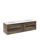 Formosa 72" Wall Mounted Double Basin Vanity Set with Cabinet and Quartz Vanity Top - image 2