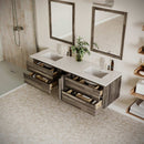 Formosa 72" Wall Mounted Double Basin Vanity Set with Cabinet and Quartz Vanity Top - image 3