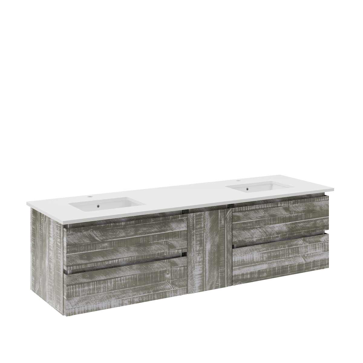 Formosa 72" Wall Mounted Double Basin Vanity Set with Cabinet and Quartz Vanity Top - image 21