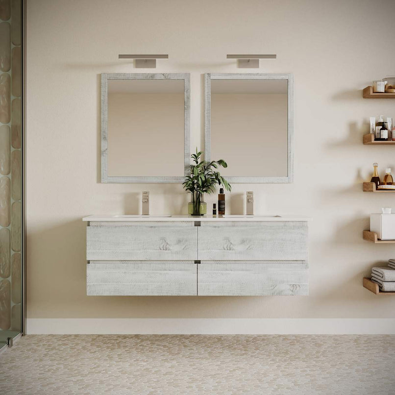 Formosa 58" Double Wall Mounted Vanity Cabinet - Less Vanity Top - image 16