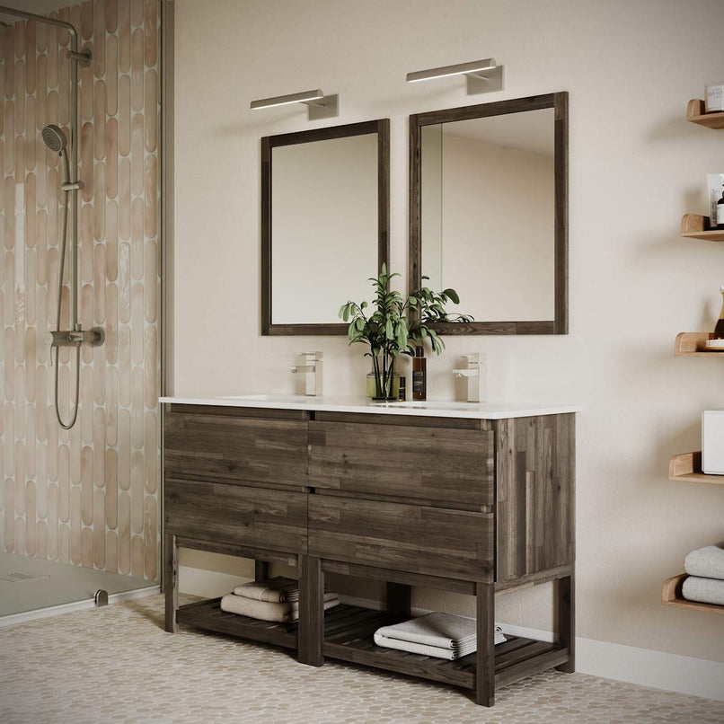 Formosa 60" Free Standing Double Basin Vanity Set with Cabinet and Quartz Vanity Top - image 5