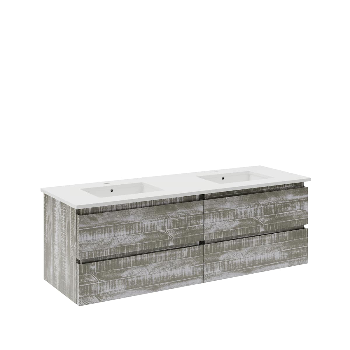 Formosa 60" Wall Mounted Double Basin Vanity Set with Cabinet and Quartz Vanity Top - image 21
