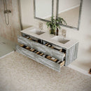 Formosa 60" Wall Mounted Double Basin Vanity Set with Cabinet and Quartz Vanity Top - image 22