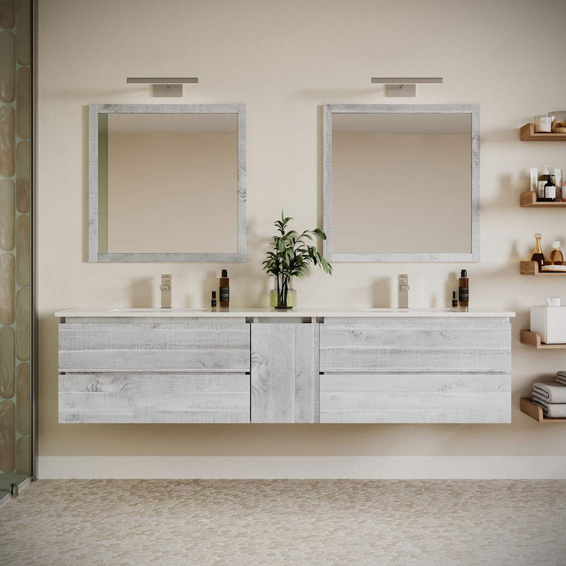 Formosa 82" Double Wall Mounted Vanity Cabinet - Less Vanity Top - image 21