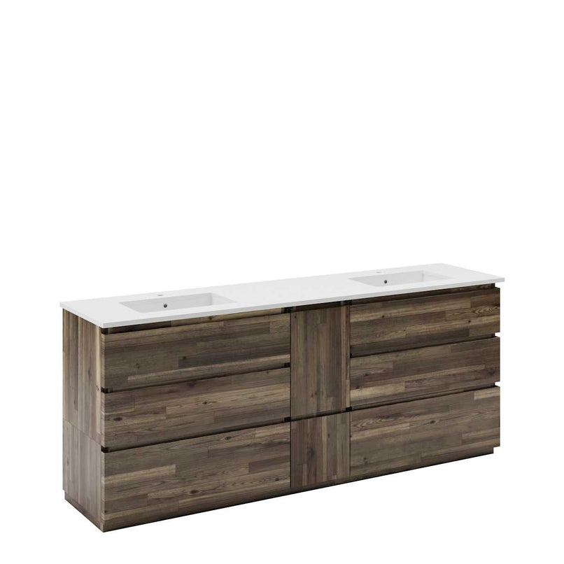 Formosa 84" Free Standing Double Basin Vanity Set with Cabinet and Quartz Vanity Top - image 2