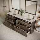 Formosa 84" Free Standing Double Basin Vanity Set with Cabinet and Quartz Vanity Top - image 3