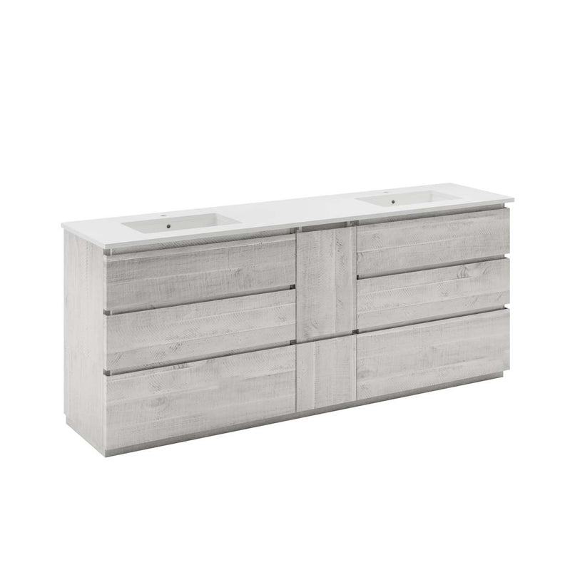 Formosa 84" Free Standing Double Basin Vanity Set with Cabinet and Quartz Vanity Top - image 14