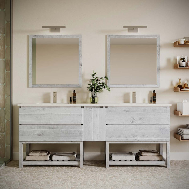 Formosa 82" Double Free Standing Vanity Cabinet - Less Vanity Top - image 21