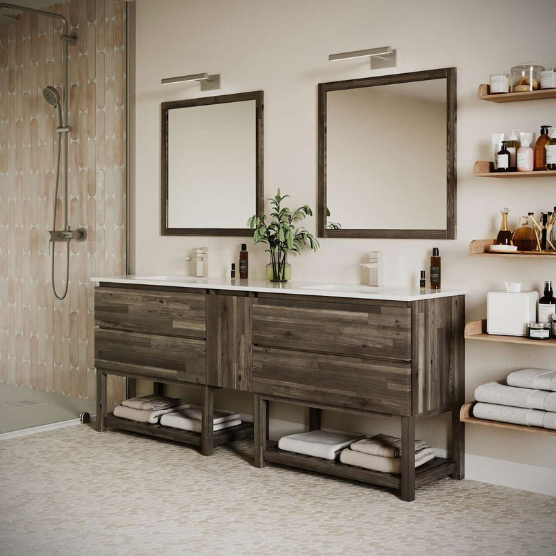 Formosa 84" Free Standing Double Basin Vanity Set with Cabinet and Quartz Vanity Top - image 5