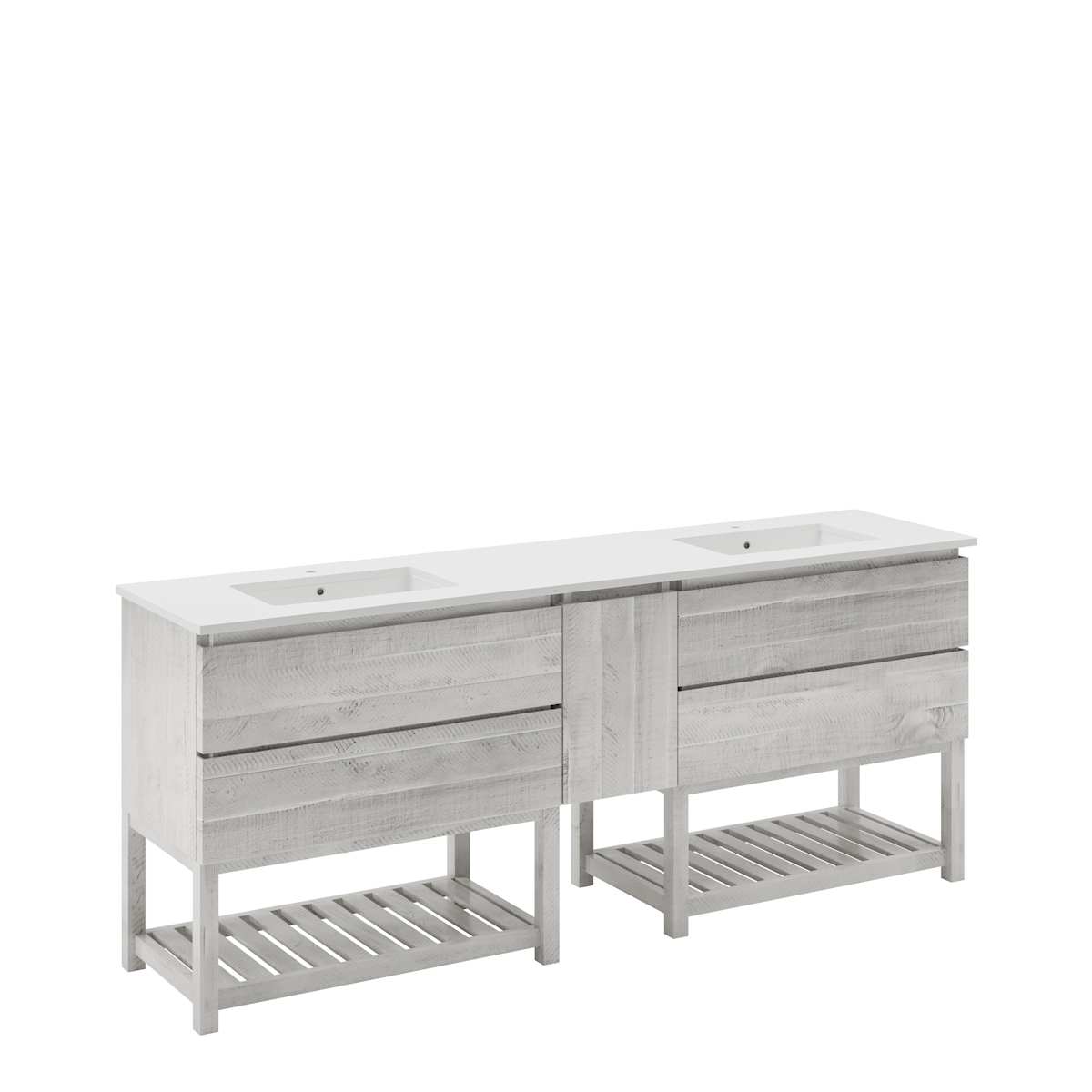 Formosa 84" Free Standing Double Basin Vanity Set with Cabinet and Quartz Vanity Top - image 14