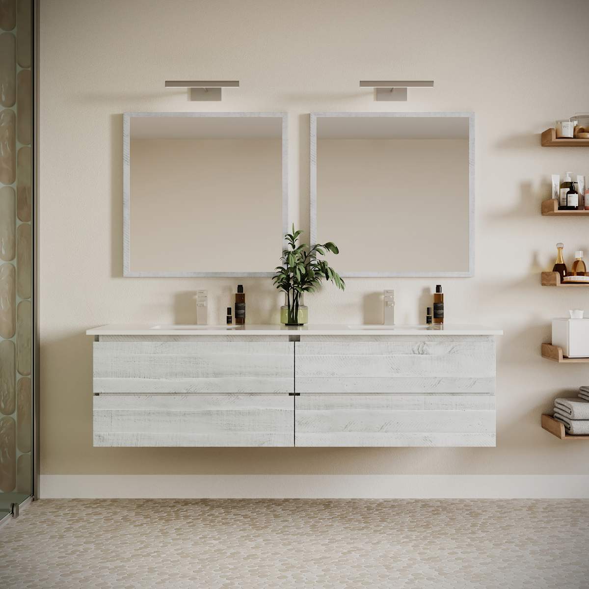 Formosa 70" Double Wall Mounted Vanity Cabinet - Less Vanity Top - image 16